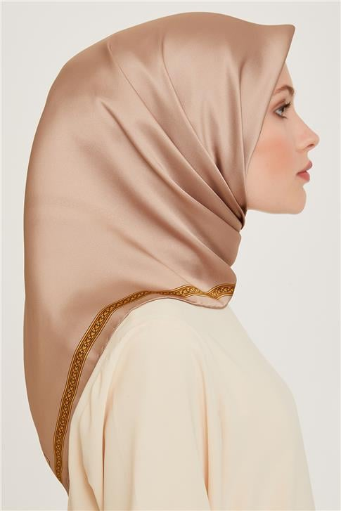 Armine Klasik Desenli Sura Saf İpek Eşarp 9261D 07 05
