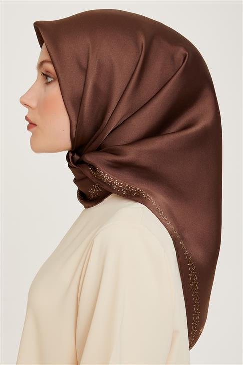 Armine Klasik Desenli Sura Saf İpek Eşarp 9260D 03 34