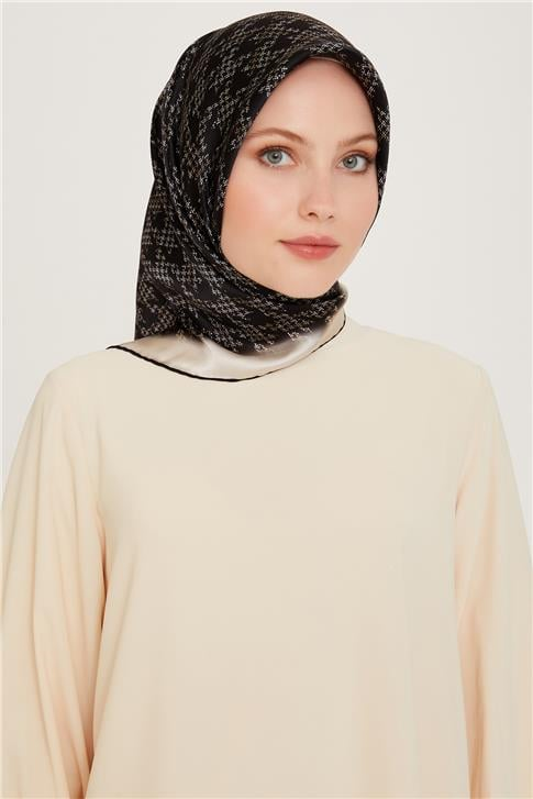 Armine Klasik Desenli Sura Saf İpek Eşarp 9239D 06