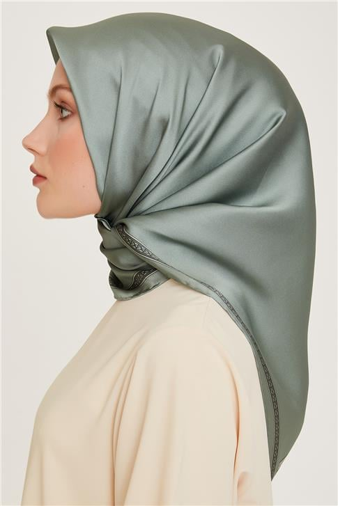 Armine Klasik Desenli Sura Saf İpek Eşarp 9261D 07 34
