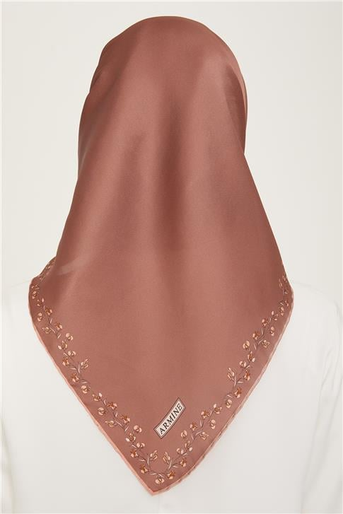 Armine Klasik Desenli Twill İpek Eşarp 24Ya9168 89 51