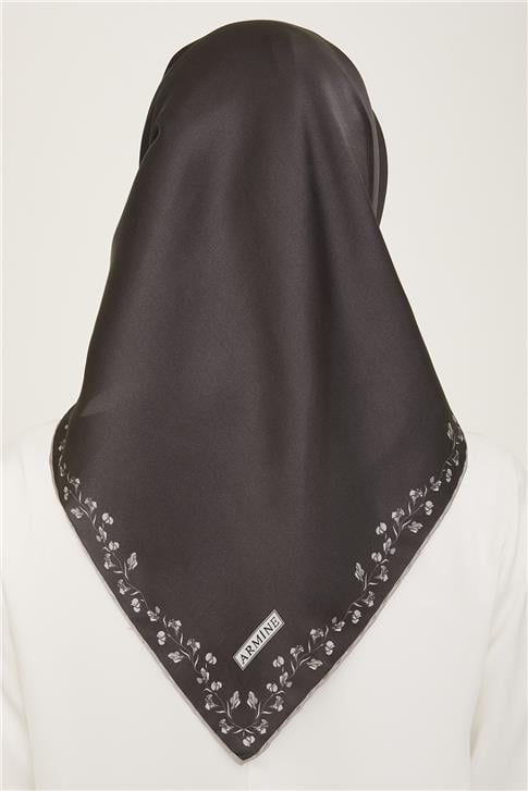 Armine Klasik Desenli Twill İpek Eşarp 24Ya9168 89 87