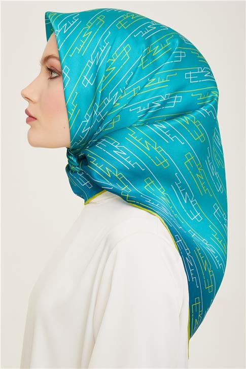 Armine Klasik Desenli Twill İpek Eşarp 24Ya9142 53 36