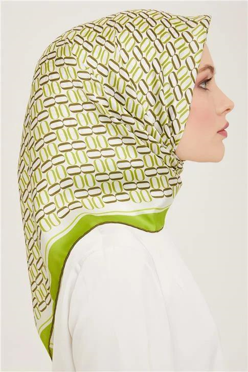 Armine Klasik Desenli Twill İpek Eşarp 24Ya9149 8 54