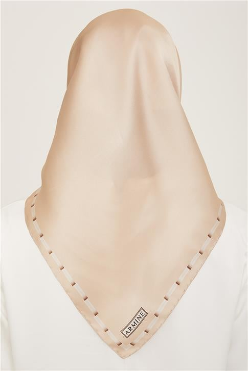 Armine Klasik Desenli Twill İpek Eşarp 24Ya9165 31 10