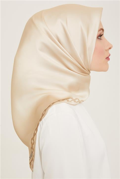 Armine Klasik Desenli Twill İpek Eşarp 24Ya9154 53 31