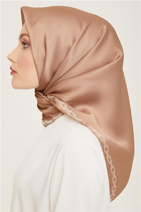Armine Klasik Desenli Twill İpek Eşarp 24Ya9154 53 03