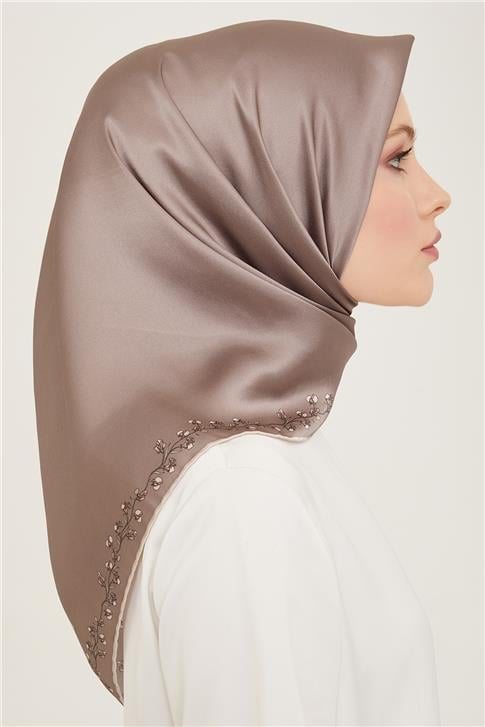 Armine Klasik Desenli Twill İpek Eşarp 24Ya9168 89 33