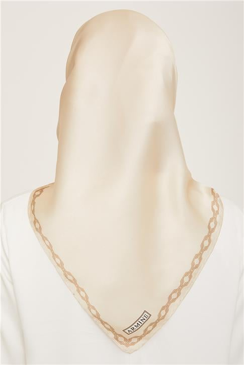 Armine Klasik Desenli Twill İpek Eşarp 24Ya9154 53 31