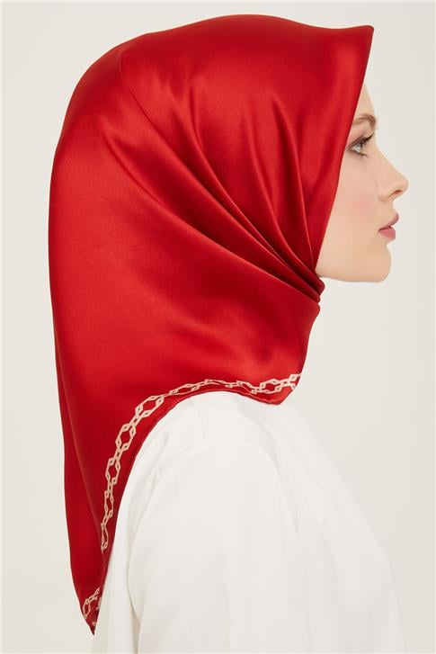 Armine Klasik Desenli Twill İpek Eşarp 24Ya9154 53 33