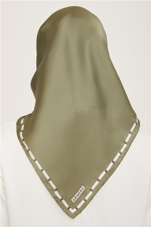 Armine Klasik Desenli Twill İpek Eşarp 24Ya9165 31 32