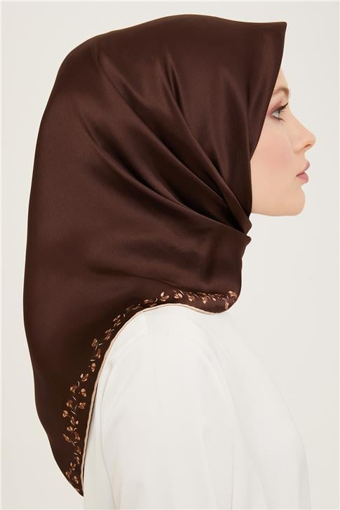 Armine Klasik Desenli Twill İpek Eşarp 24Ya9168 89 88