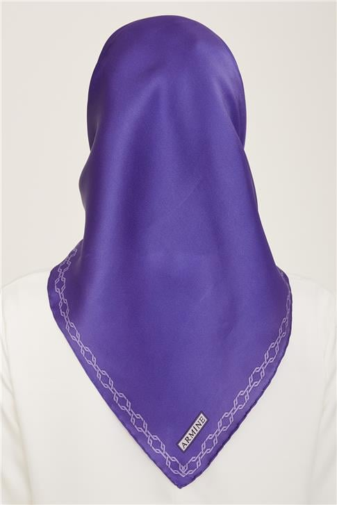 Armine Klasik Desenli Twill İpek Eşarp 24Ya9154 53 52