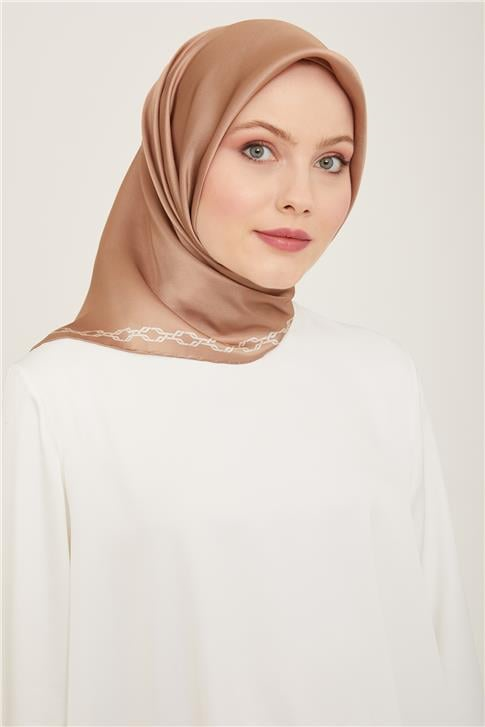 Armine Klasik Desenli Twill İpek Eşarp 24Ya9154 53 03