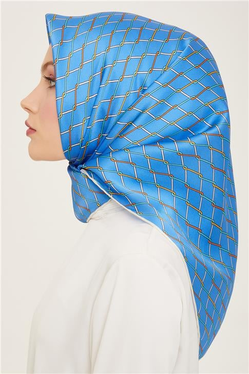 Armine Klasik Desenli Twill İpek Eşarp 24Ya9152 85 87