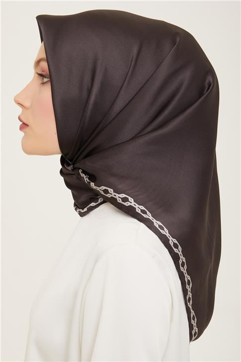 Armine Klasik Desenli Twill İpek Eşarp 24Ya9154 53 34