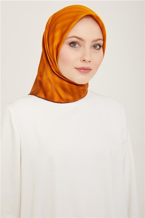 Armine Klasik Desenli Twill İpek Eşarp 24Ya9150 4 09