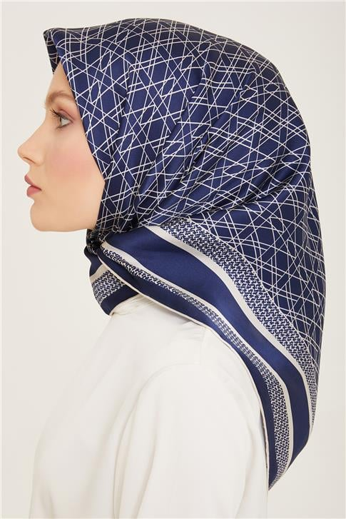 Armine Klasik Desenli Twill İpek Eşarp 24Ya9167 2 03