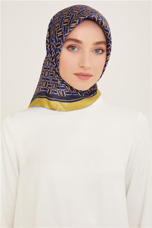 Armine Klasik Desenli Twill İpek Eşarp 24Ya9149 8 89