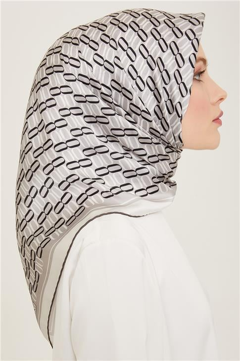 Armine Klasik Desenli Twill İpek Eşarp 24Ya9149 8 34
