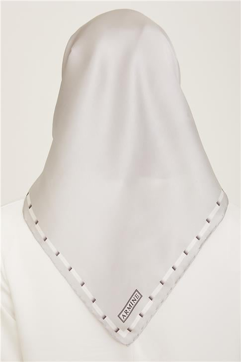 Armine Klasik Desenli Twill İpek Eşarp 24Ya9165 31 19