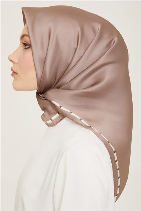 Armine Klasik Desenli Twill İpek Eşarp 24Ya9165 31 38