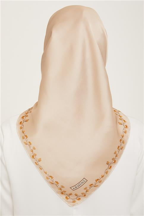 Armine Klasik Desenli Twill İpek Eşarp 24Ya9168 89 80