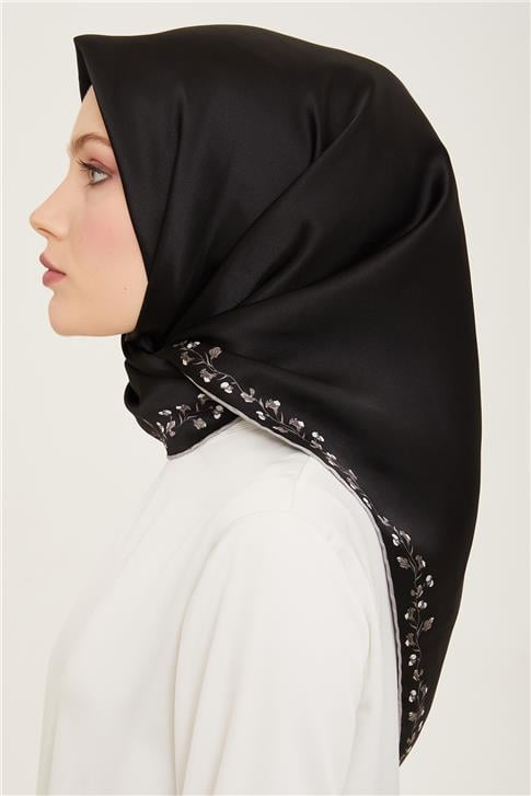Armine Klasik Desenli Twill İpek Eşarp 24Ya9168 89 36
