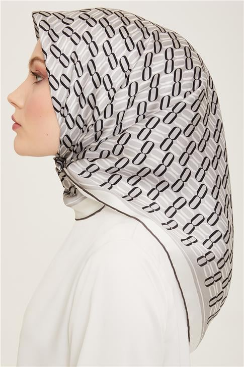 Armine Klasik Desenli Twill İpek Eşarp 24Ya9149 8 34