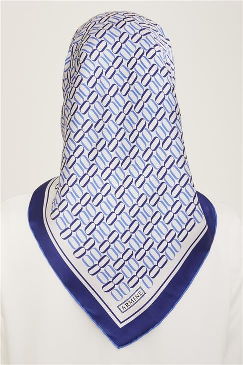Armine Klasik Desenli Twill İpek Eşarp 24Ya9149 8 50