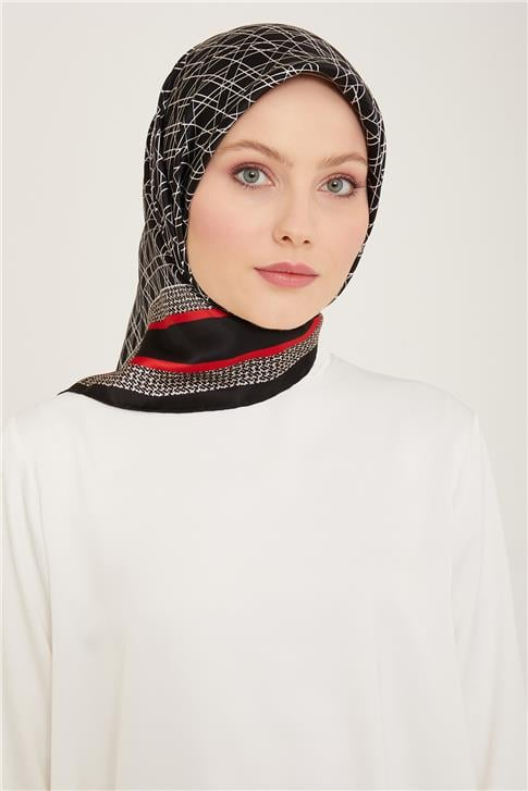 Armine Klasik Desenli Twill İpek Eşarp 24Ya9167 2 32