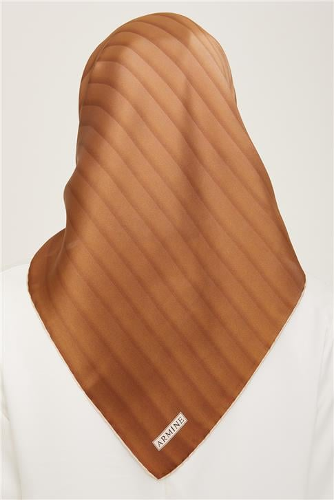 Armine Klasik Desenli Twill İpek Eşarp 24Ya9150 4 86