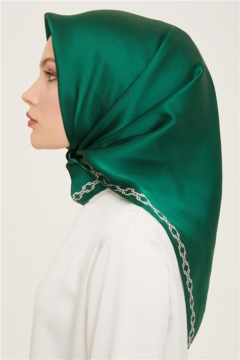 Armine Klasik Desenli Twill İpek Eşarp 24Ya9154 53 86
