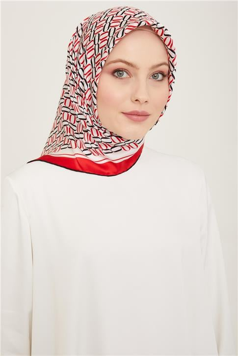Armine Klasik Desenli Twill İpek Eşarp 24Ya9149 8 31
