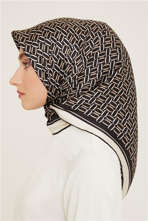 Armine Klasik Desenli Twill İpek Eşarp 24Ya9149 8 05