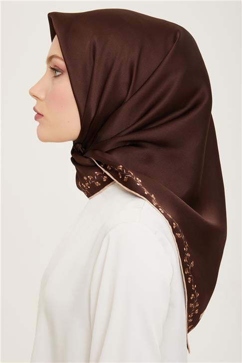 Armine Klasik Desenli Twill İpek Eşarp 24Ya9168 89 88