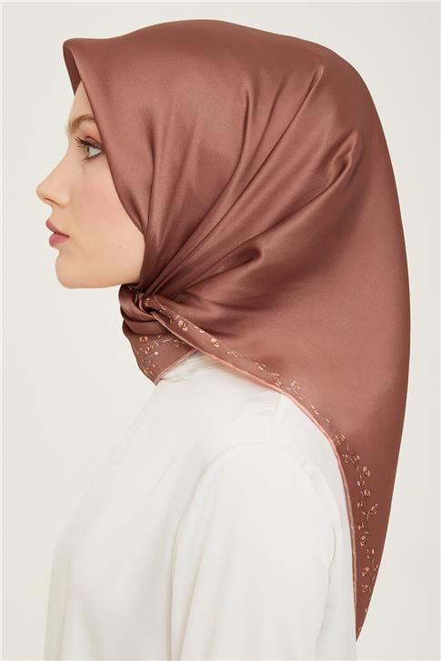 Armine Klasik Desenli Twill İpek Eşarp 24Ya9168 89 51