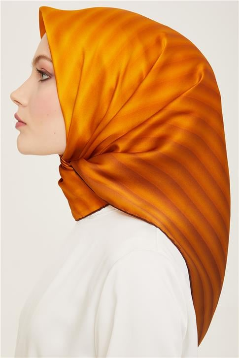 Armine Klasik Desenli Twill İpek Eşarp 24Ya9150 4 09