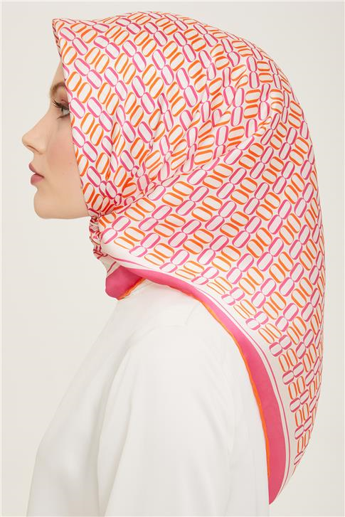 Armine Klasik Desenli Twill İpek Eşarp 24Ya9149 8 32