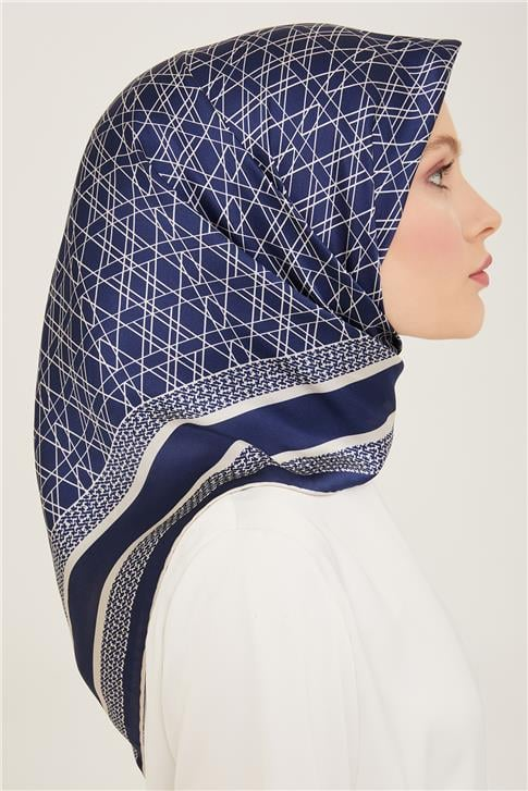 Armine Klasik Desenli Twill İpek Eşarp 24Ya9167 2 03