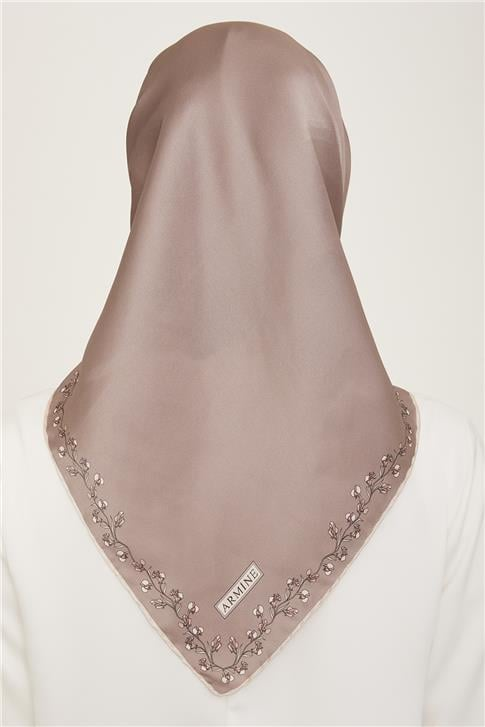 Armine Klasik Desenli Twill İpek Eşarp 24Ya9168 89 33