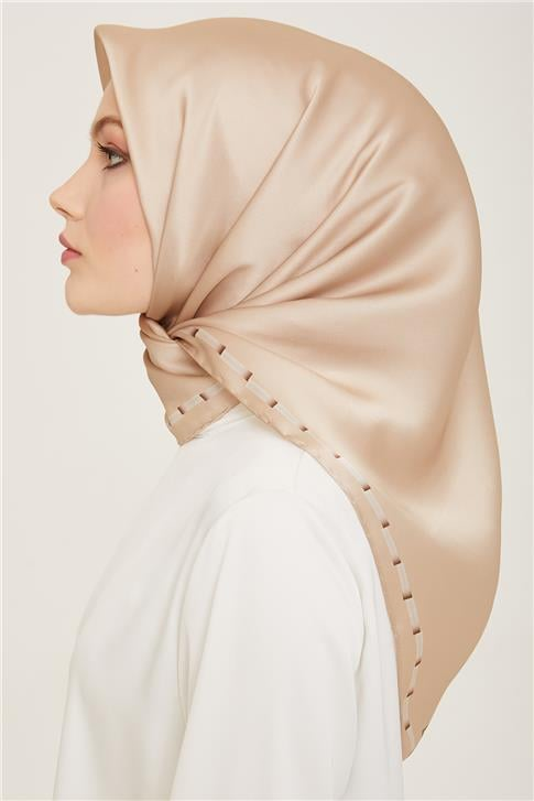 Armine Klasik Desenli Twill İpek Eşarp 24Ya9165 31 10