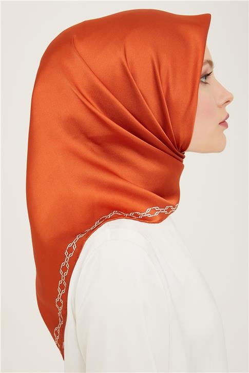 Armine Klasik Desenli Twill İpek Eşarp 24Ya9154 53 05