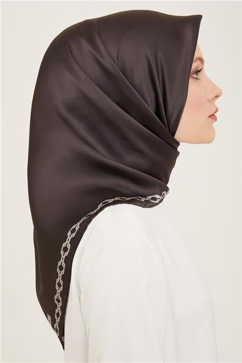 Armine Klasik Desenli Twill İpek Eşarp 24Ya9154 53 34