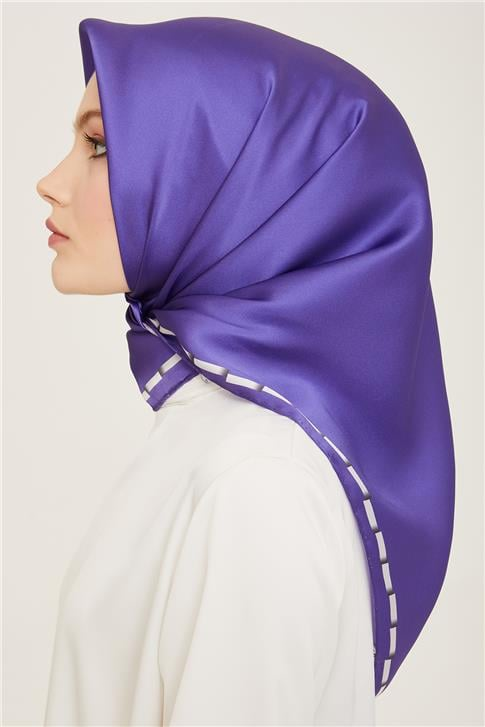 Armine Klasik Desenli Twill İpek Eşarp 24Ya9165 31 56