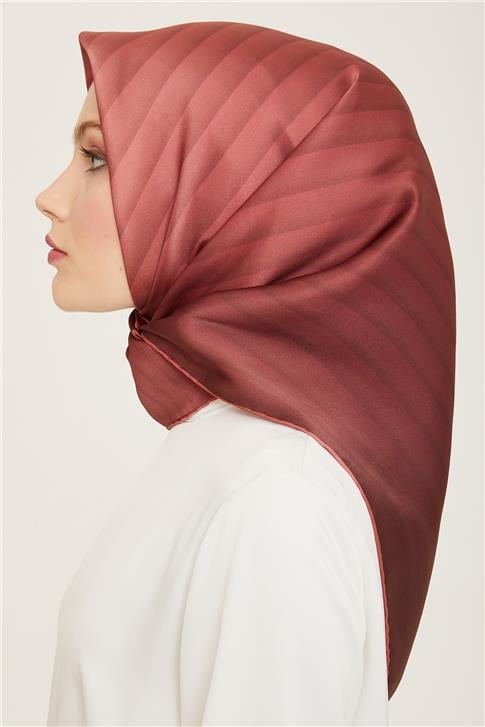 Armine Klasik Desenli Twill İpek Eşarp 24Ya9150 4 02