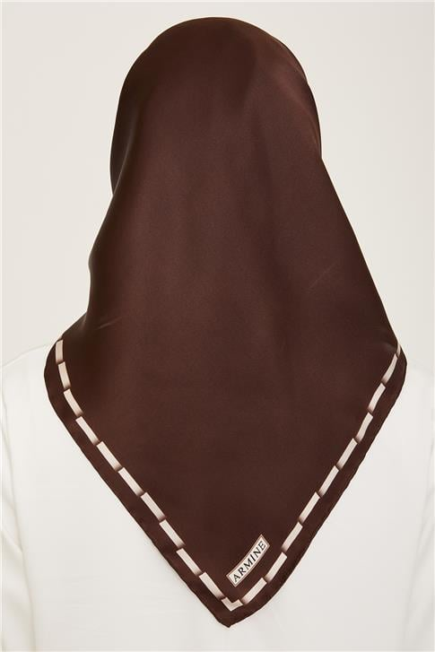 Armine Klasik Desenli Twill İpek Eşarp 24Ya9165 31 80