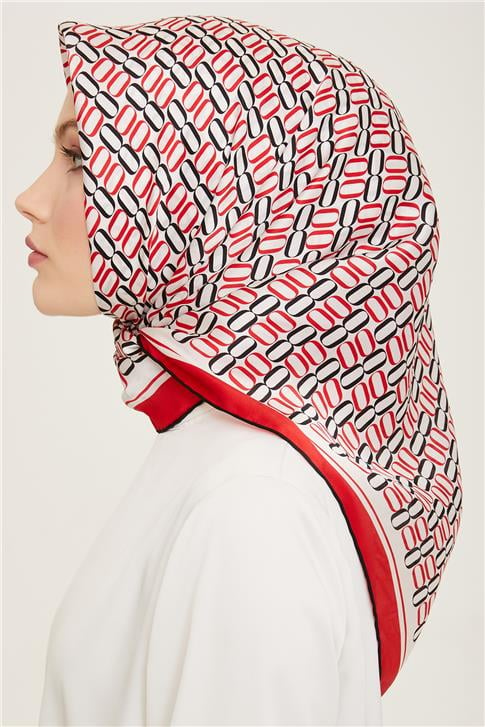 Armine Klasik Desenli Twill İpek Eşarp 24Ya9149 8 31