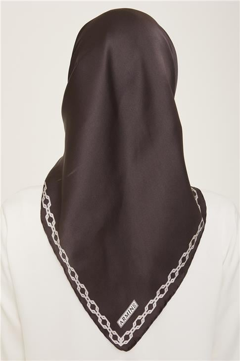 Armine Klasik Desenli Twill İpek Eşarp 24Ya9154 53 34