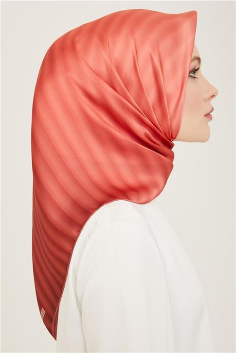Armine Klasik Desenli Twill İpek Eşarp 24Ya9150 4 04